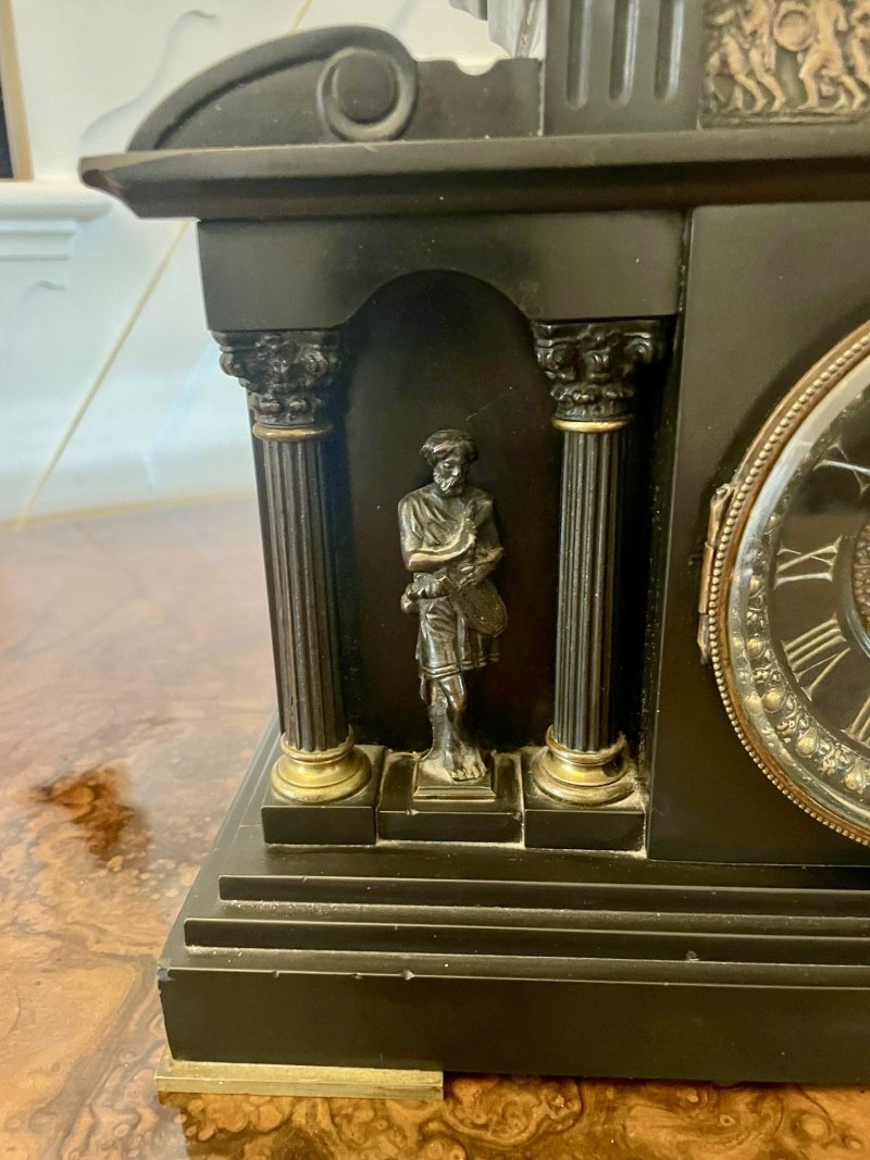 Superb Quality Antique Victorian Marble Mantle Clock - Image 4